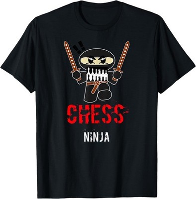 Chess Ninja Board Game Ninja With Chess Pieces T-Shirt T-Shirt
