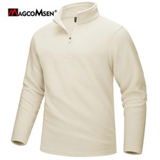 Men's Fleece Sweaters Fall Winter Half-zip High-neck Warm Long Sleeve