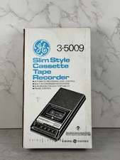 NEW General Electric AC/DC Slim Cassette Tape Recorder 3-5009 New Open Box