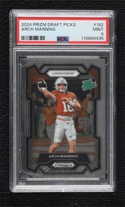 2024 Panini Prizm Draft Picks Rated Prospect Arch Manning #192 PSA 9 MINT