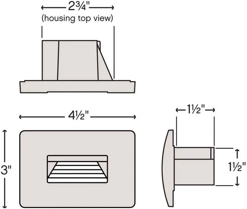 Hinkley Landscape Luna LED 2700K Step Light 12V Horizontal 4" Satin White - Picture 3 of 10