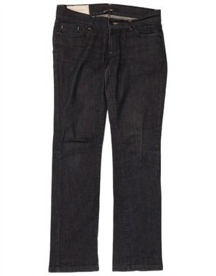ZARA Damen Slim Jeans EU 38 Small W28 L32 dunkelblau Baumwolle BY10
