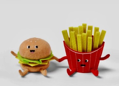 Target Smiling Burger & Fries Plush, NWT