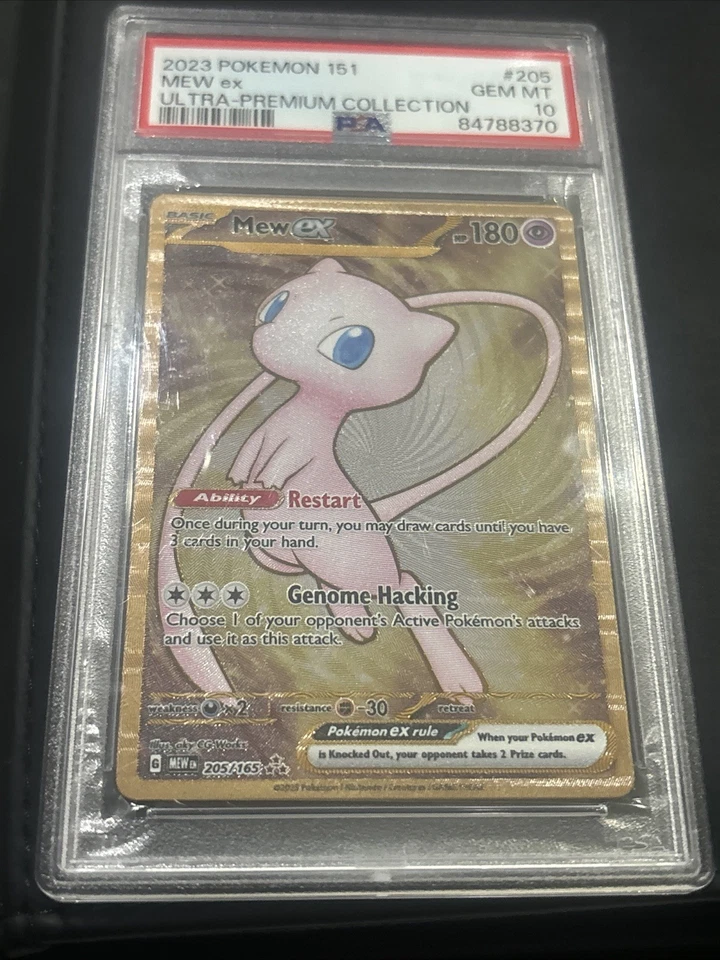 2023 Pokemon Mew ex Full Art 151 UPC Gold Metal Promo Card 205/165 PSA 10 GEM MT - Image 2 of 3