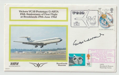 29/6/1987 UK GB Flown Cover - Vickers VC 10 Prototype G-ARTA HANDSIGNED #2