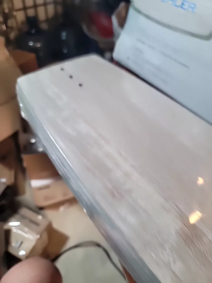 Kichler 70" Carved Wood 5 Blade Set 371050 Weathered White Walnut - Image 4 of 4