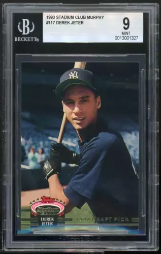 Derek Jeter Rookie Card 1993 Stadium Club Murphy #117 BGS 9
