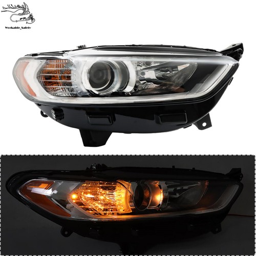 Headlight For 2013-2015 2016 Ford Fusion Halogen Chrome Housing Passenger Side - Picture 2 of 13