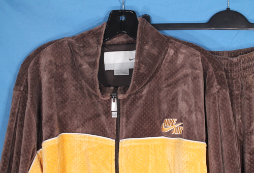 CHAQUETA/PANTALONES de Colección Para Hombre NIKE 2 Piezas VELOUR COLORBLOCK Cremallera Traje de Pista HIP HOP Talla XL - Imagen 2 de 7