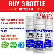 4 LEG CRAMPS Cream Muscle Cramps-Stop Cramps in Less than 2-3 minutes