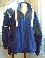 Vintage FILA Warm Up Tracksuit 2 Piece Jacket/Pants Sz L Blue Olive Green White