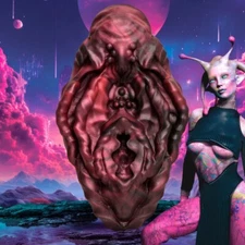 Xeno Pussy Vulva Silicone Grinder Adult Sex Toy