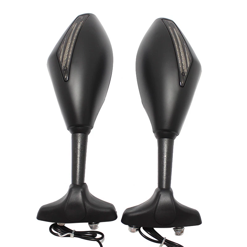 LED Turn Signals Indicator Motorcycle Rearview Mirrors For Hyosung GT250R GT650R - Image 4 of 4