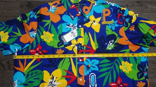 RARE POLO Ralph Lauren Floral Print Button up Shirt Mens 2XL Hawaiian Hi Tech - Picture 7 of 8
