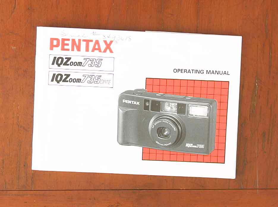 Dスペシャルカバー PENTAX IQ ZOOM 735 AND 735 DATE INSTRUCTION/64707 | eBay