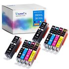 10x Black Color Ink Cartridge for Canon Pgi-280 Cli-281 Xxl Tr8500 Tr8520 Tr8620