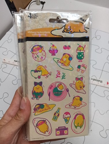 Sanrio GUDETAMA STICKER SHEETS (Cool) 4 sheets - New - Picture 3 of 4