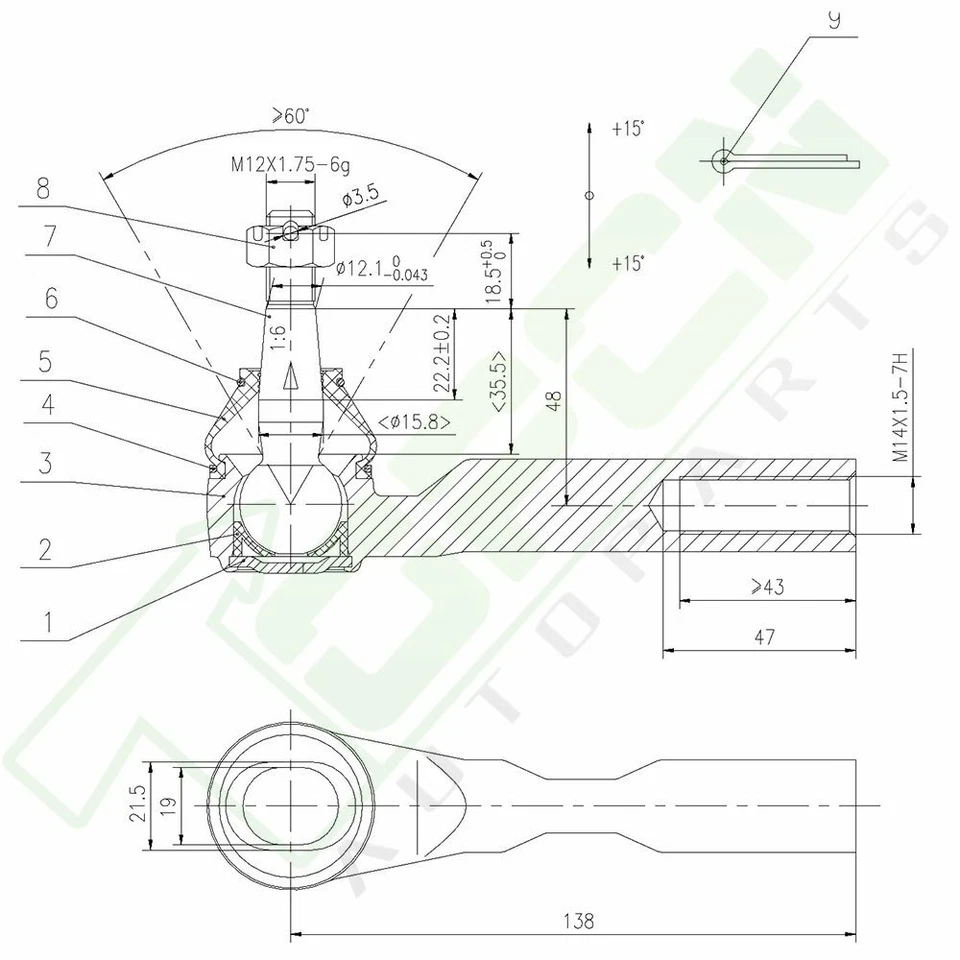 8pcs Front Lower Control Arms Suspension Kit For 2004-2008 2009 Chevrolet Malibu Foto 3 de 4