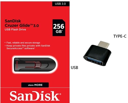 SANDISK CRUZER GLIDE 16GB 32GB 64GB 128GB 256GB USB 3.0 Flash Pen Drive OTG LOT - Picture 13 of 15