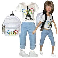 Eledoll Clothes Fashion Pack for 12 inch Doll Paris 2024 Olympics Set