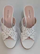 Draper James Emily Women's Wedge Shoes White New 