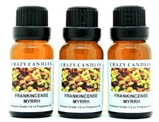 3 Frankincense Myrrh 1/2oz Premium Grade Scented Fragrance Oil Crazy Candles
