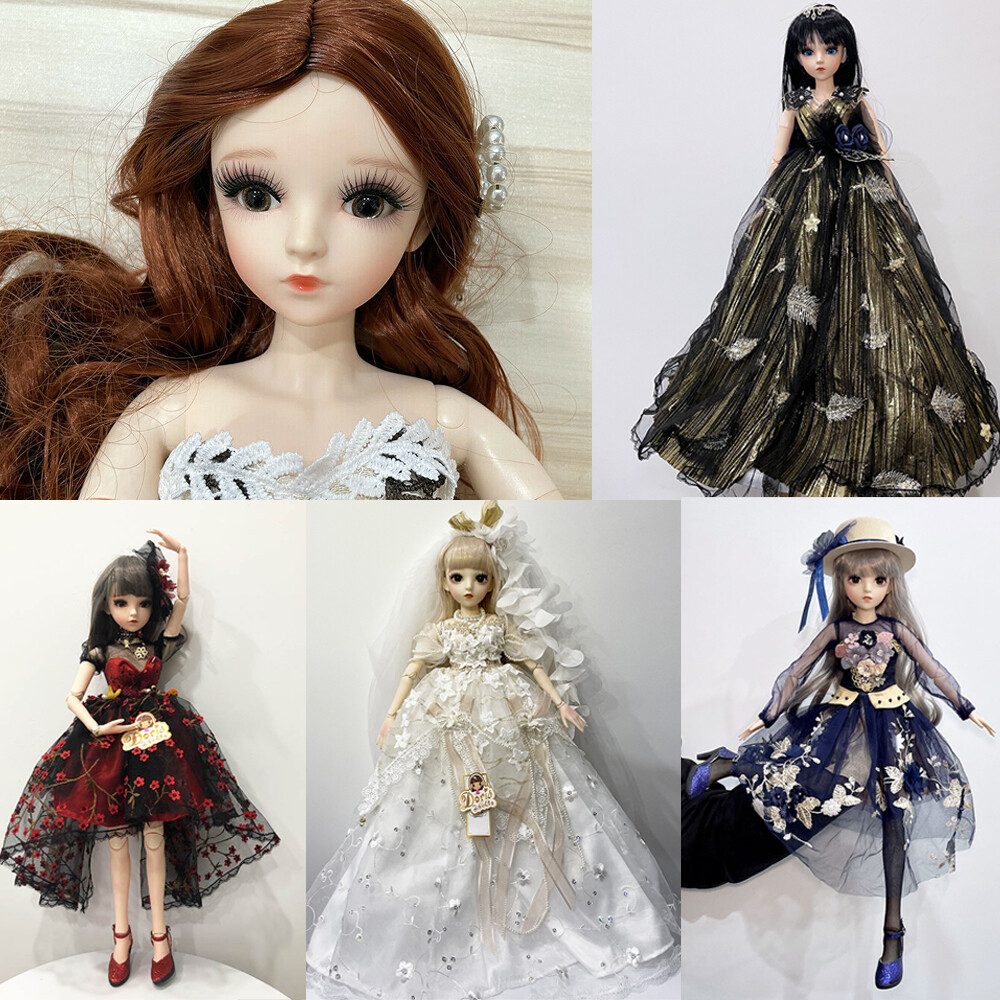 Mode 60cm BJD Poupée Maquillage Du Visage + Yeux + Chaussures