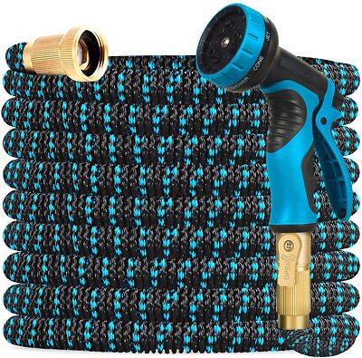  LIGHTWEIGHT NO-KINK WATER HOSE, FLEXIBLE WATER HOSE UPGRADED LEAKPROOF