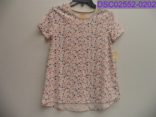 Girl Size Large Harper Canyon Ivory Egret Stars Swing Tee Short Sleeve
