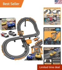 Exciting Battery or Electric Slot Car Race Track Set for Two Players Ages 6-12