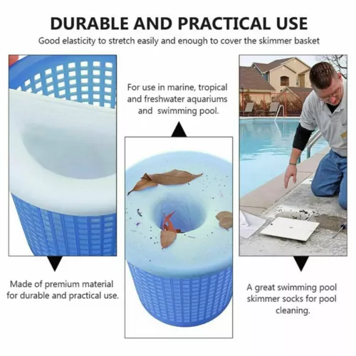 30 Pack Swimming Pool Spa Skimmer Basket Pool FILTER SAVER Ultra fine Mesh Socks - Picture 5 of 13