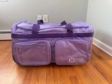 Kendall Country Rolling Dance Bag with Garment Rack, Purple, Large 28" OPEN BOX