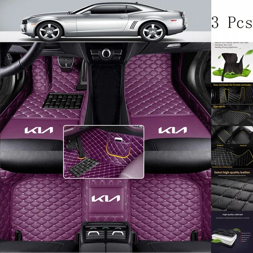 Fit for KIA All Series Car Floor Mats Auto Luxury Custom Waterproof Carpets Mats - Picture 10 of 36