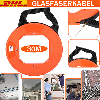 30M Fiberglas Kabel Einziehhilfe Tool ,Einziehband, Einziehspirale Einziehdraht