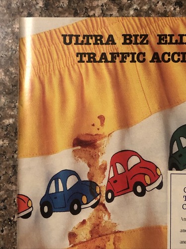 1997 Ultra Biz Laundry Detergent PRINT AD Kid Car Shorts BBQ Sauce Stain VTG 90s - Picture 2 of 5