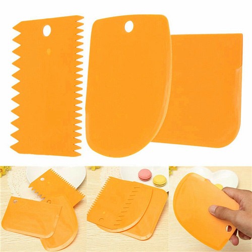 Masa Pastelería Pastel Decoración Herramientas Plástico Raspador Hornear Glaseado 3 Piezas/Juego Fondant - Imagen 4 de 8