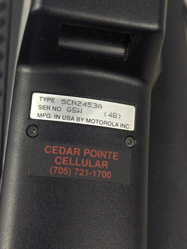 Motorola SCN2453A Cellular One 90s Car Bag Phone – Vintage Mobile Untested - Photo 13 sur 17