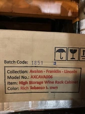 SIMPLI HOME Avalon 12-Bottle SOLID WOOD Wide Contemporary High Storage New