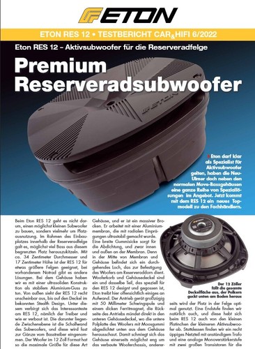 Eton RES 12 RES12 Aktivsubwoofer mit Gehäuse und Verstärker für Reserveradmulde - Bild 2 von 10