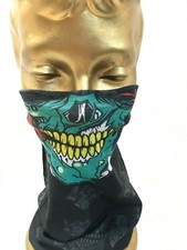 Bandana Head Wear Green Zombie Skull Face Cover Halloween Hair Accessory