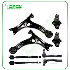 8x Front Lower Control Arm And Ball Joint Tie Rod For 2003-2008 Toyota Corolla