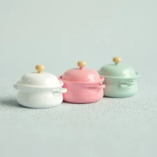 1:12 Scale Dollhouse Miniatures Kitchen Tools Soup Pots Cookware Kitchenware