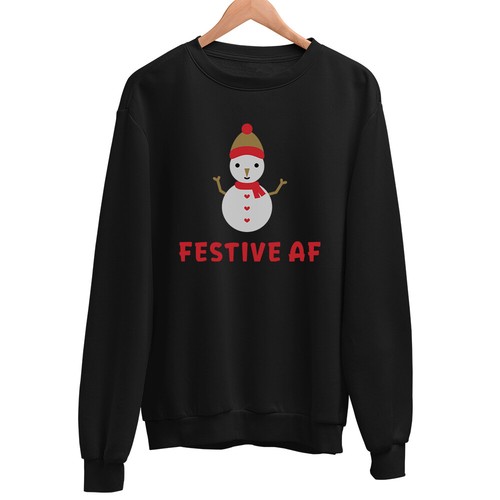 Christmas Jumper Slogan Sweater Unisex Santa Black Novelty Funny Sweatshirt - Picture 29 of 79