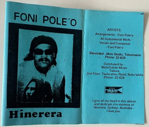 Foni Poleo Hinerera Cassette Tape Reggae Pole`o Tonga - Picture 2 of 3