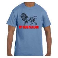 Christian Religious Tshirt My God Is A Lion