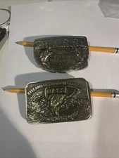 B.A.S.S. Bass Anglers Sportsman Society Fishing Club Belt Buckles 1988 And 1990