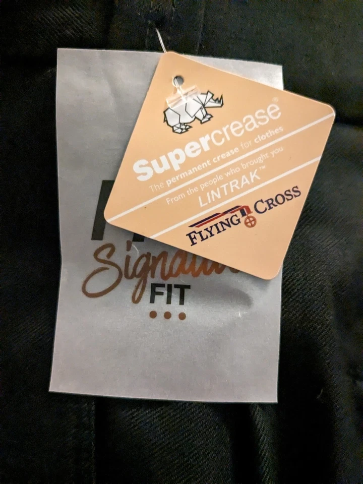 Flying Cross BLACK Uniform Pants Women's 14 REG NWT No Hem Supercrease ProX Fit - Image 4 of 4