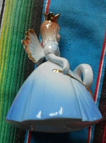 Josef Originals Applause Birthday Angel Nine / 9 Blue Gown Gold Accents 5" - Picture 2 of 5