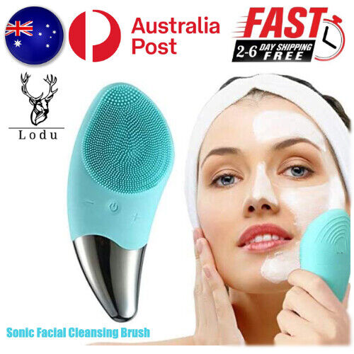 Sonic Facial Cleansing Brush Waterproof Silicone Face Brush 3 in 1 Face Massager - Picture 2 of 15