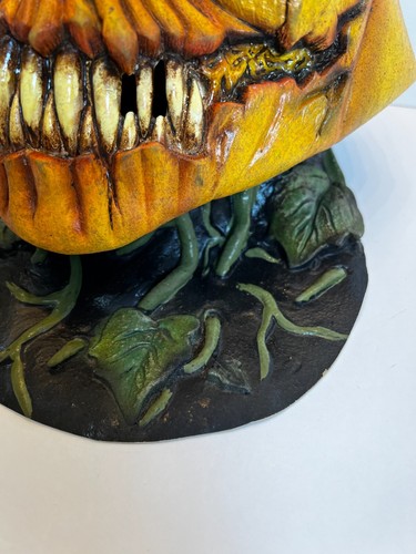Evil Scary Pumpkin Head Halloween Full Head Latex Mask Adult - Picture 3 of 9